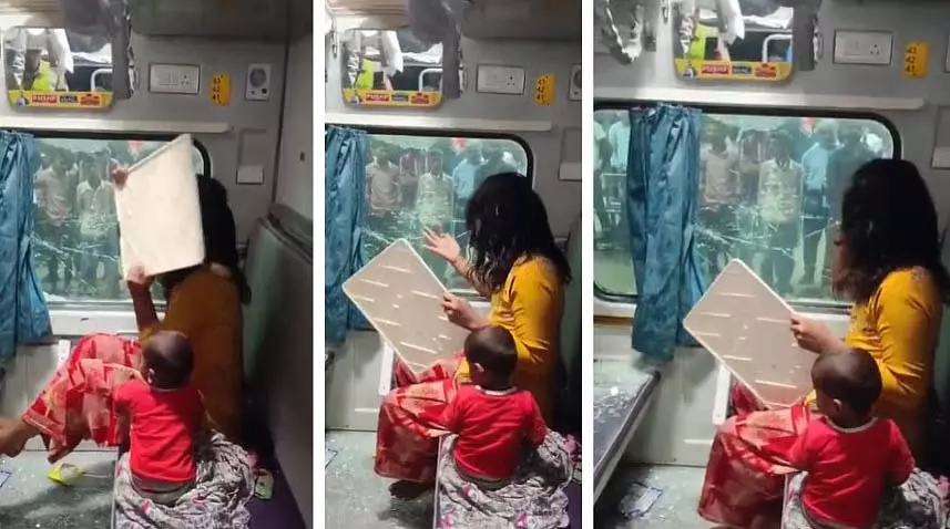 MP : इंदौर-दिल्ली ट्रेन में पर्स चोरी होने के बाद महिला ने ट्रेन की खिड़की तोड़ दी MP : इंदौर-दिल्ली ट्रेन में पर्स चोरी होने के बाद महिला ने ट्रेन की खिड़की तोड़ दी