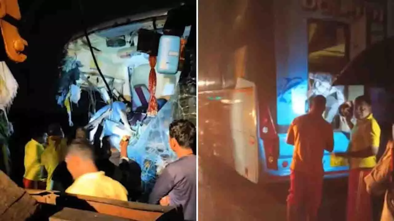 जलेश्वर टोल गेट के पास बस-ट्रक टकराव में दो की मौत, नौ घायल जलेश्वर टोल गेट के पास बस-ट्रक टकराव में दो की मौत, नौ घायल