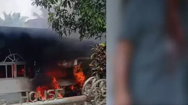 kerala: प्रवासी के घर में आग लगाने वाले ने खुद पर वार किया, पुलिस जांच में जुटी