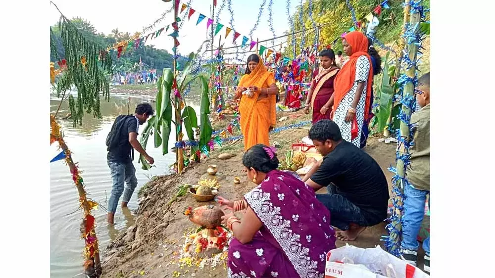 Nagaland  में छठ पूजा दीमापुर में श्रद्धा और एकता के साथ मनाई गई