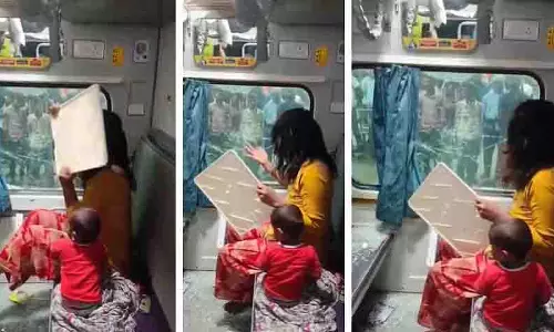 इंदौर-दिल्ली ट्रेन में गुस्साई महिला ने चोरी के पर्स के चलते खिड़की तोड़ी