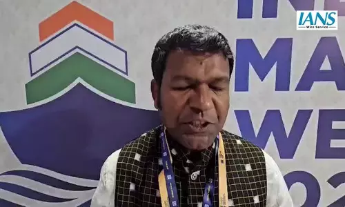 इंडिया मेरीटाइम वीक 2025 में सुदर्शन पात्रा की रेत कला ने बटोरा ध्यान