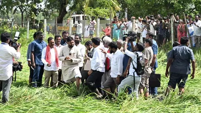 Andhra : पवन कल्याण ने कोडुर में खेतों का निरीक्षण किया Andhra : पवन कल्याण ने कोडुर में खेतों का निरीक्षण किया