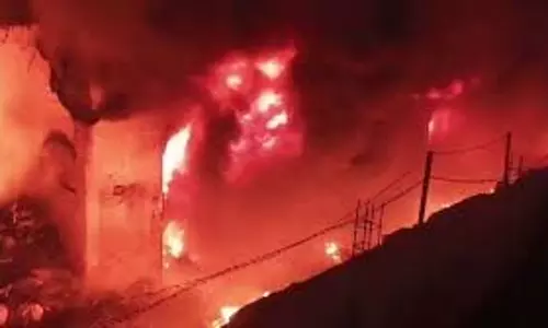 Up News: स्क्रैप गोदाम में लगी भीषण आग, सामग्री जलकर राख Up News: स्क्रैप गोदाम में लगी भीषण आग, सामग्री जलकर राख