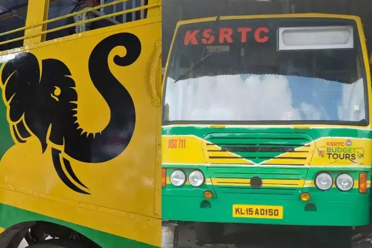 KSRTC ने हाथी के डिज़ाइन वाली हरे और पीले रंग की नई बजट पर्यटन बसों का अनावरण किया KSRTC ने हाथी के डिज़ाइन वाली हरे और पीले रंग की नई बजट पर्यटन बसों का अनावरण किया