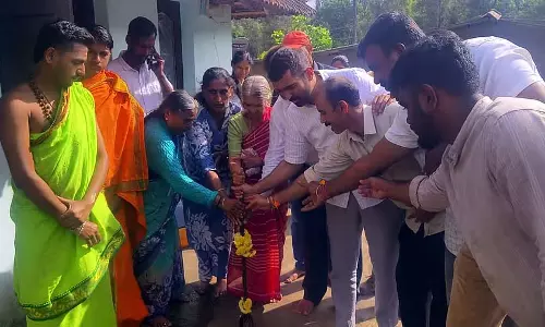 Masagodu : विधायक डॉ. मंतर गौड़ा ने श्री शक्ति भवन में भूमि पूजा की