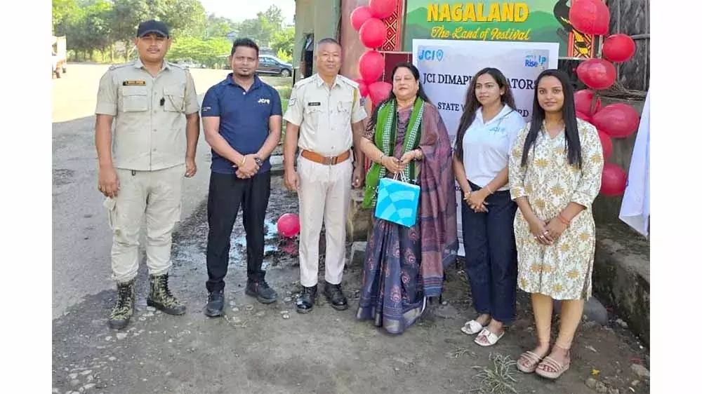 JCI ने नागालैंड गेट पर स्वागत बोर्ड लगाया