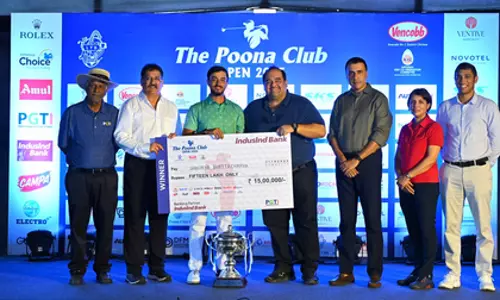 Poona Club Open: शौर्य भट्टाचार्य ने आखिरी में बचाकर प्लेऑफ में जीत हासिल की Poona Club Open: शौर्य भट्टाचार्य ने आखिरी में बचाकर प्लेऑफ में जीत हासिल की