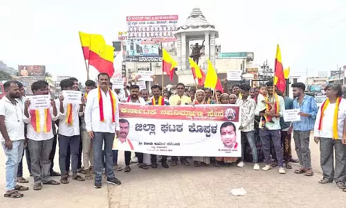 Koppal : कन्नड़ नेमप्लेट को अनिवार्य करने की मांग