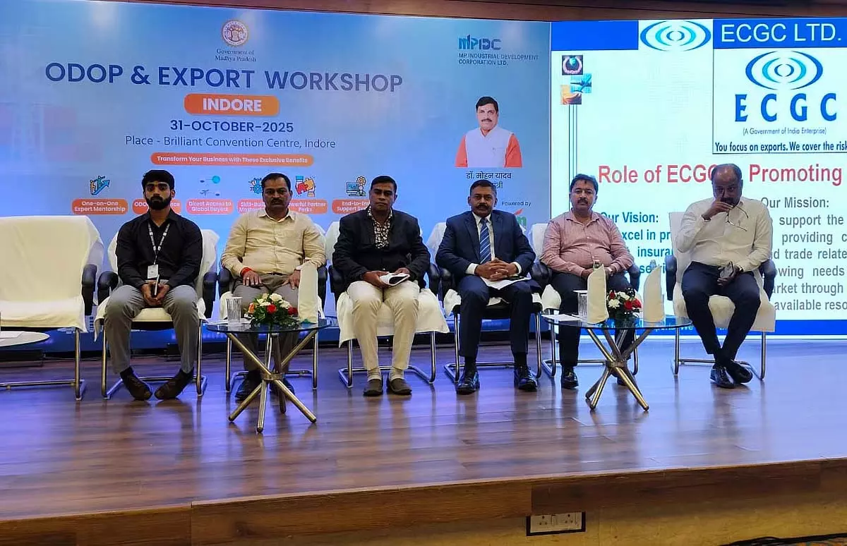 Indore : शहर में ODOP निर्यात संवर्धन कार्यशाला का आयोजन किया गया Indore : शहर में ODOP निर्यात संवर्धन कार्यशाला का आयोजन किया गया