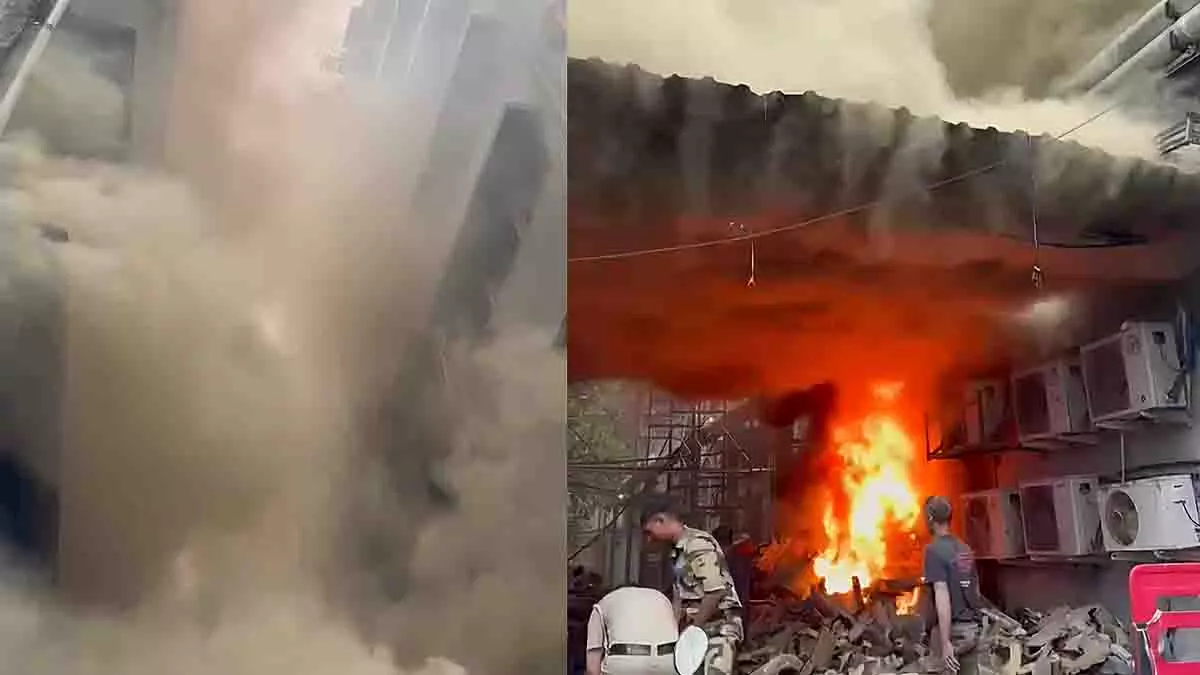 Mumbai: नायर अस्पताल परिसर में आग लगने के बाद मरीजों को निकाला गया Mumbai: नायर अस्पताल परिसर में आग लगने के बाद मरीजों को निकाला गया