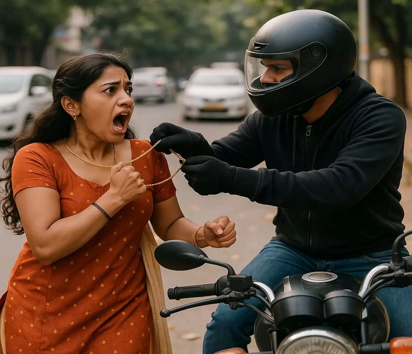 रायपुर में तड़के सुबह महिला से चेन स्नेचिंग, बाइक पर आये थे आरोपी रायपुर में तड़के सुबह महिला से चेन स्नेचिंग, बाइक पर आये थे आरोपी