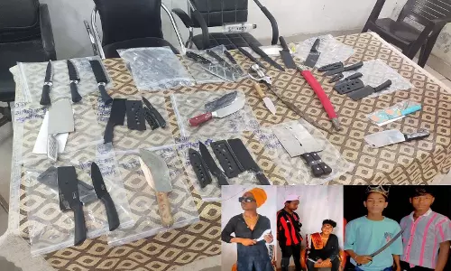 रील्स वाले गुंडों से 12 कटर हथियार जब्त, इंस्टाग्राम से फैला रहे थे दहशत