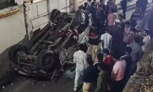MP : राहतगढ़ बस स्टैंड के पास ओवरब्रिज से बोलेरो गिरने से चार घायल
