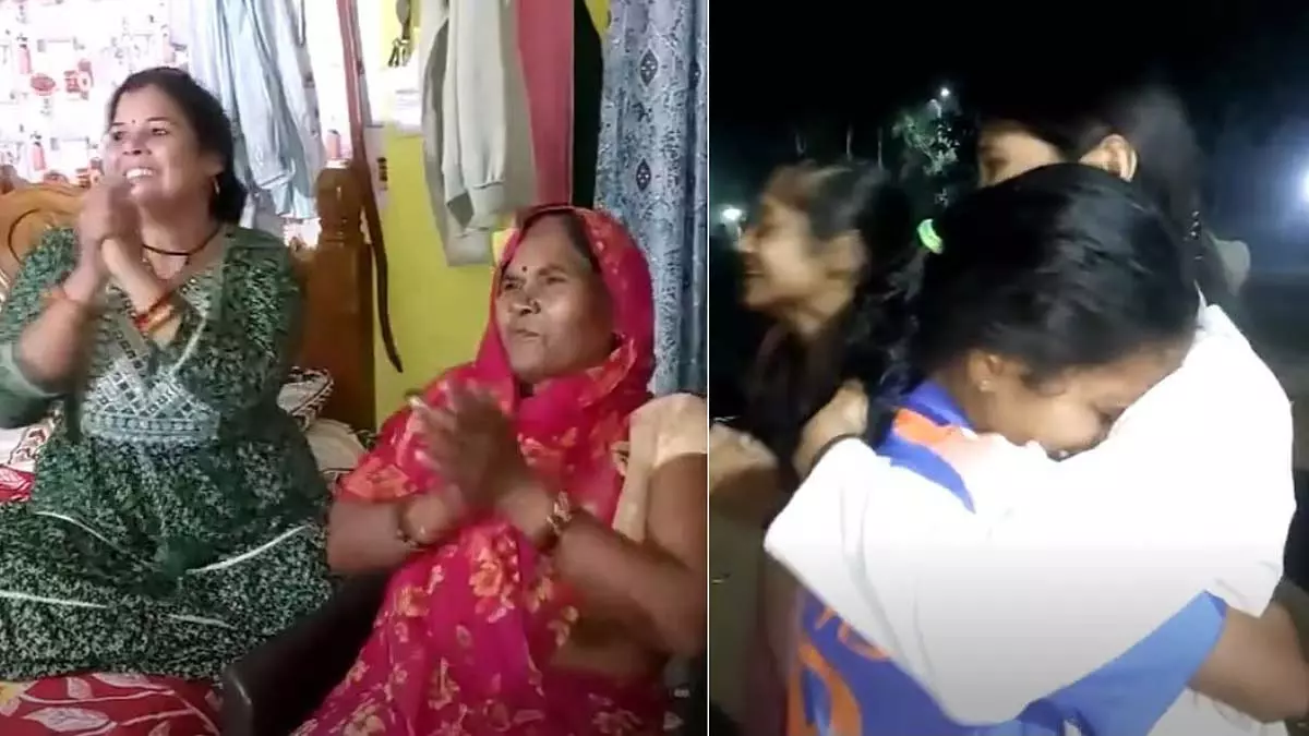 क्रांति गौड़ के परिवार ने साउथ अफ्रीका पर भारत की ऐतिहासिक जीत के बाद ढोल-नगाड़े बजाकर जश्न मनाया क्रांति गौड़ के परिवार ने साउथ अफ्रीका पर भारत की ऐतिहासिक जीत के बाद ढोल-नगाड़े बजाकर जश्न मनाया