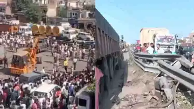 Jaipur: तेज रफ्तार डंपर ने 17 वाहनों को रौंदा, 13 की मौत और 10 घायल Jaipur: तेज रफ्तार डंपर ने 17 वाहनों को रौंदा, 13 की मौत और 10 घायल