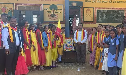 Ranebennur : सरकारी स्कूलों में कन्नड़ राज्योत्सव समारोह