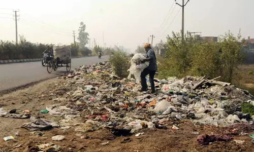 Amritsar के बाहरी इलाके कूड़े के ढेर से दबे