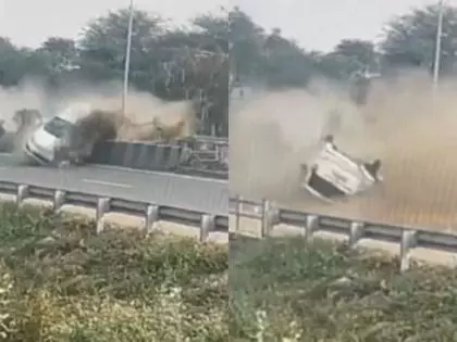 पालनपुर-दीसा हाईवे पर दर्दनाक हादसा: डिवाइडर से टकराने के बाद कार पलटी पालनपुर-दीसा हाईवे पर दर्दनाक हादसा: डिवाइडर से टकराने के बाद कार पलटी
