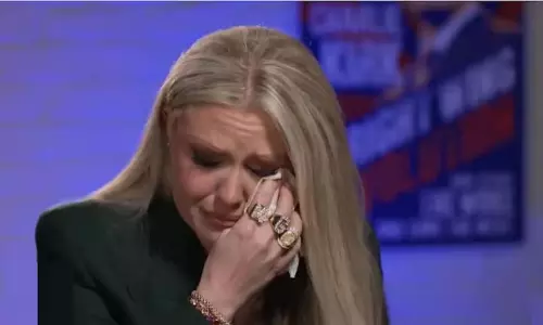 Erika Kirk ने अपनी बेटी को पिताजी स्वर्ग में हैं की जानकारी मिलने पर भावुक पल साझा किए