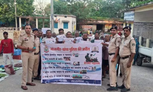 जांजगीर-चांपा में हेलमेट यातायात जन जागरूकता विशेष अभियान