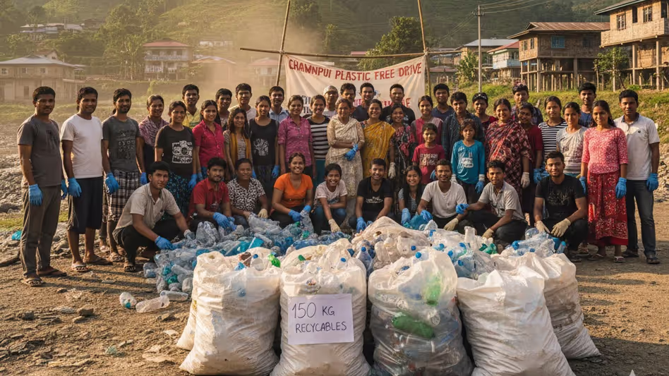 Mizoram के चॉनपुई निवासी प्लास्टिक कचरा निपटान अभियान के लिए एकजुट हुए Mizoram के चॉनपुई निवासी प्लास्टिक कचरा निपटान अभियान के लिए एकजुट हुए