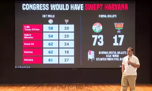 वोट चोरी पर प्रेस कॉन्फ्रेंस कर रहे राहुल गांधी