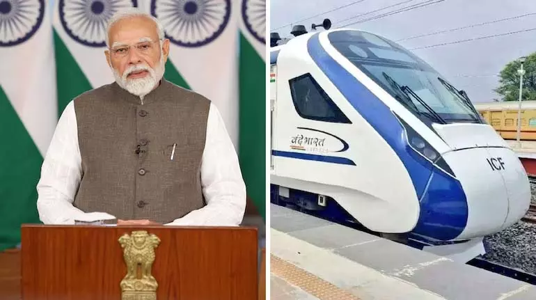 PM Modi 8 नवंबर को वाराणसी का दौरा करेंगे, 4 वंदे भारत ट्रेनों को हरी झंडी दिखाएंगे PM Modi 8 नवंबर को वाराणसी का दौरा करेंगे, 4 वंदे भारत ट्रेनों को हरी झंडी दिखाएंगे