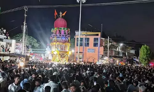 Karnataka : वीरभद्रेश्वर रथ उत्सव पूरे ज़ोरों पर Karnataka : वीरभद्रेश्वर रथ उत्सव पूरे ज़ोरों पर