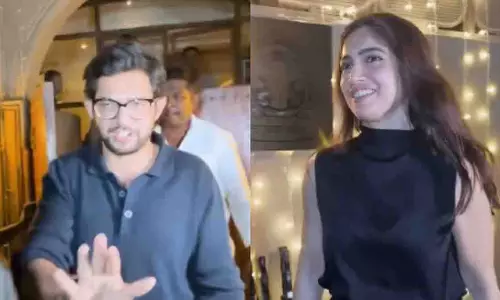 भूमि पेडनेकर और आदित्य ठाकरे मुंबई के एक रेस्टोरेंट में साथ दिखे