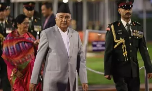 Nepal के राष्ट्रपति ने विश्व शिखर सम्मेलन के बाद स्वदेश वापसी की Nepal के राष्ट्रपति ने विश्व शिखर सम्मेलन के बाद स्वदेश वापसी की