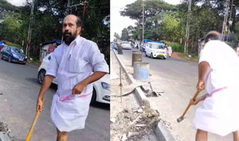 Kerala के त्रिशूर में सड़क विभाजक को नष्ट करने के आरोप में अनिल अक्कारा पर मुकदमा Kerala के त्रिशूर में सड़क विभाजक को नष्ट करने के आरोप में अनिल अक्कारा पर मुकदमा