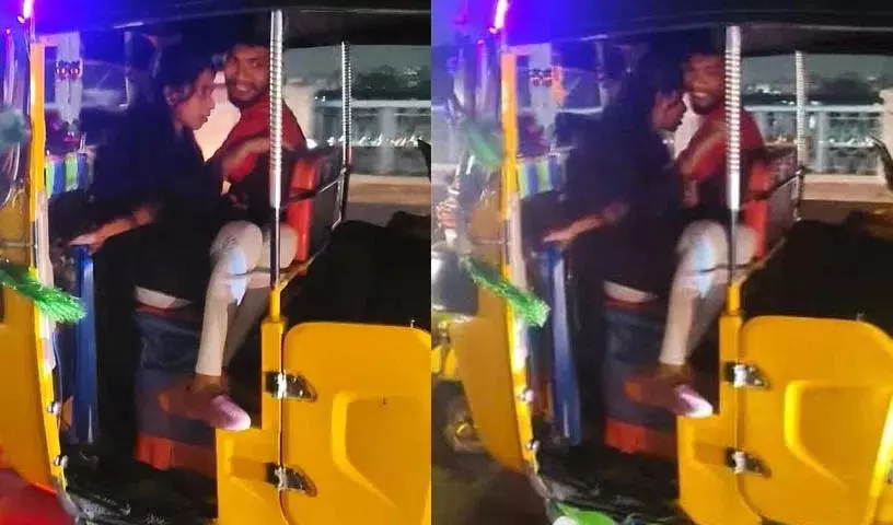 Hyderabad में ऑटो ड्राइवर का महिला के साथ रोमांस, वीडियो वायरल Hyderabad में ऑटो ड्राइवर का महिला के साथ रोमांस, वीडियो वायरल