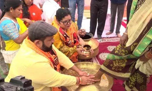 रायपुर : हिन्दू धर्म में 250 परिवारों ने की वापसी रायपुर : हिन्दू धर्म में 250 परिवारों ने की वापसी