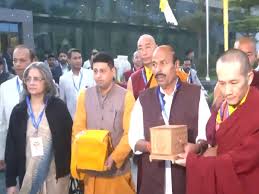 भगवान बुद्ध के पवित्र अवशेष Bhutan की यात्रा पर रवाना