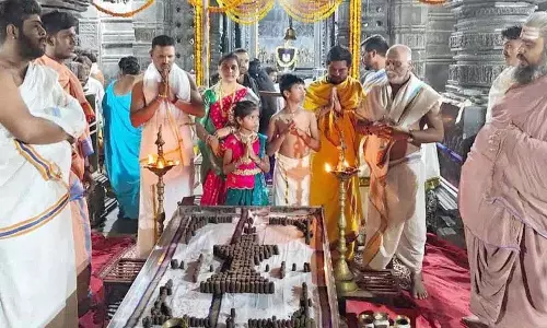 Warangal में हजार स्तंभ मंदिर में महालिंगार्चन