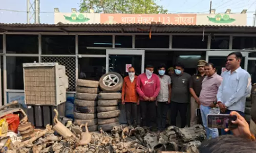 Noida में चार पहिया वाहन चोरी करने वाले गिरोह का पर्दाफाश, 4 गिरफ्तार