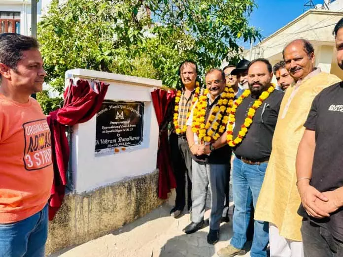 Randhawa ने किया गली और नाले के निर्माण का उद्घाटन Randhawa ने किया गली और नाले के निर्माण का उद्घाटन