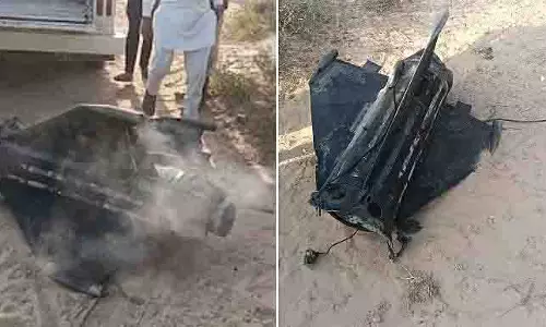 फायरिंग अभ्यास में मिसाइल का हिस्सा गांव के पास गिरा, जैसलमेर में हड़कंप