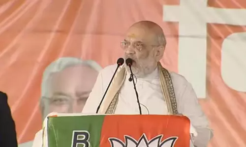 बिहार में लाल झंडे की आड़ में नक्सलवाद लाने की हो रही कोशिश: अमित शाह
