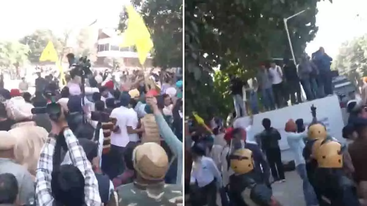 छात्रों ने Chandigarh में प्रदर्शन कर सीनेट चुनाव की घोषणा की मांग की छात्रों ने Chandigarh में प्रदर्शन कर सीनेट चुनाव की घोषणा की मांग की