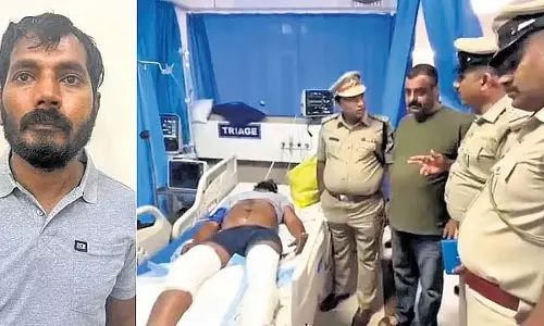 डबल मर्डर का संदिग्ध पुलिस पर हमला करता है: भागने की कोशिश करता है, पैर में गोली लगी, गिरफ्तार