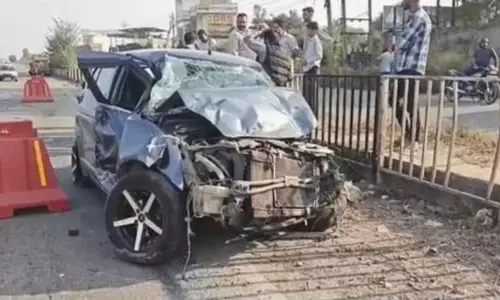Phagwara-Jalandhar हाईवे पर तेज रफ्तार कार के जोखिम भरे ओवरटेक से दोहरी टक्कर