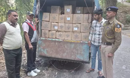 Kangra police ने 200 पेटी अवैध शराब के साथ चालक को गिरफ्तार किया