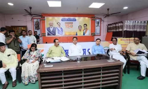 त्रिपुरा: भाजपा की पार्टी बैठक में CM और शीर्ष नेता शामिल