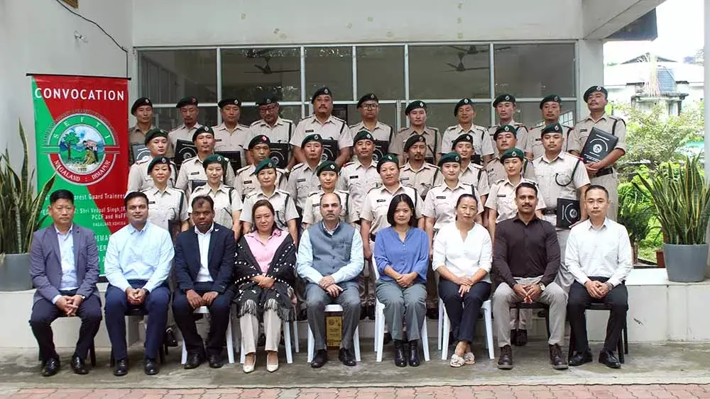 Nagaland के 44वें बैच के वन रक्षक प्रशिक्षुओं का दीक्षांत समारोह SEFTI में आयोजित किया गया