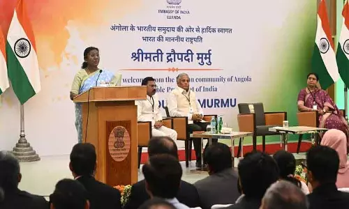 राष्ट्रपति द्रौपदी मुर्मू ने अंगोला में भारतीय समुदाय के सदस्यों को संबोधित किया