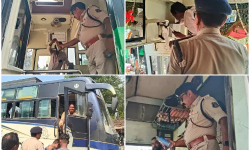 धमतरी में बसों की तगड़ी चेकिंग, यात्रियों की सुरक्षा को लेकर पुलिस की सख्ती