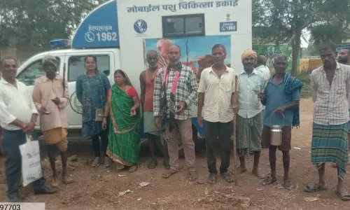 मोबाइल वेटनरी यूनिट से गांव -गांव में पशुओं का उपचार मोबाइल वेटनरी यूनिट से गांव -गांव में पशुओं का उपचार