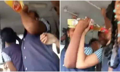 Rohtak: बस में शराब के साथ मस्ती करते छात्रों का वीडियो सामने